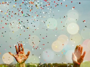 Pluie de confettis