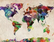 Carte du monde colorée